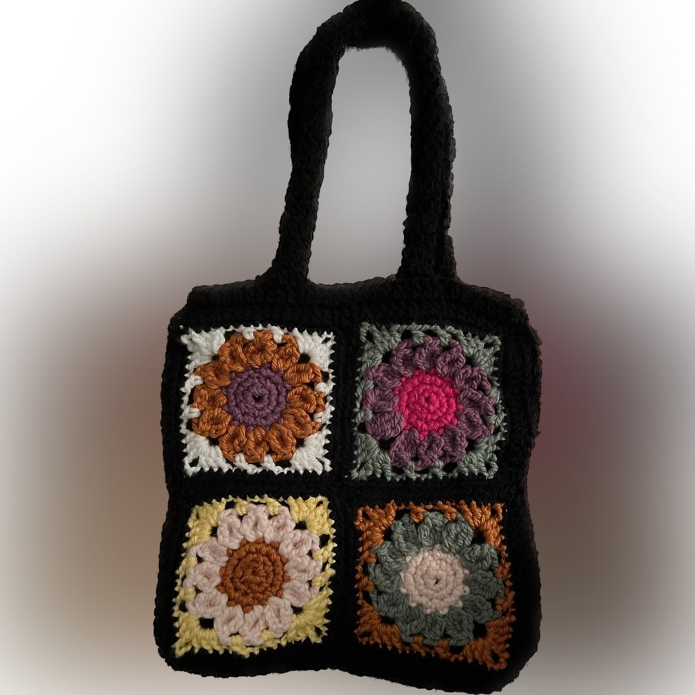 Handmade crocheted handbag,